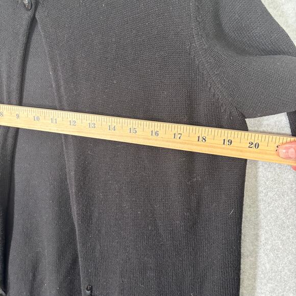 Chicos Cardigan Sweater Medium 1 Open Button Feathers Sequins‎ Maximalist Twee - Picture 8 of 11